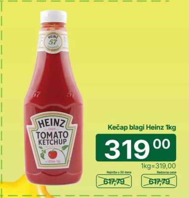 KEČAP BLAGI Heinz 1kg