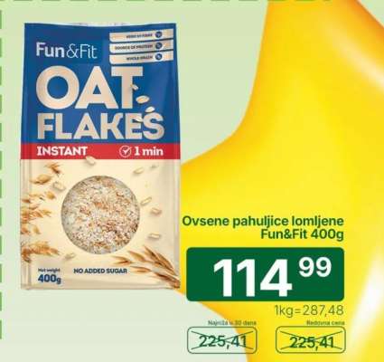Ovsene pahuljice lomljene Fun&Fit 400g