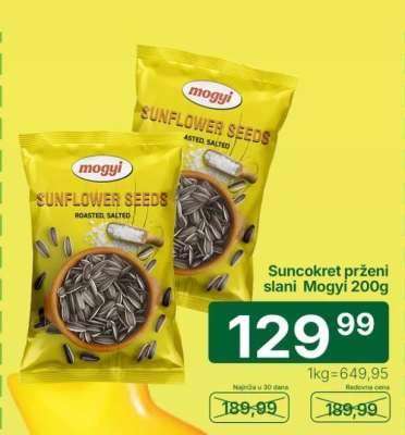 SUNCOKRET prženi slani Mogyi 200g