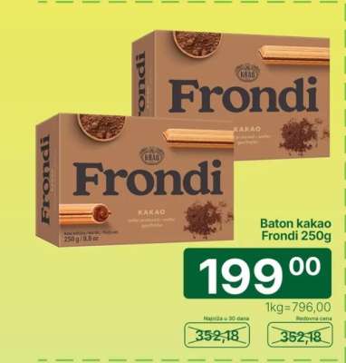 Baton kakao Frondi 250g