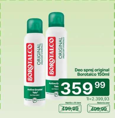 Deo sprej original Borotalco 150ml