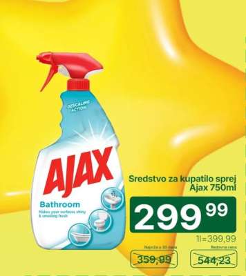 Sredstvo za kupatilo sprej Ajax 750ml