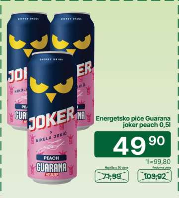 Energetsko piće Guarana joker peach 0,5l