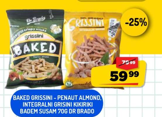 Baked Grissini - Peanut Almond