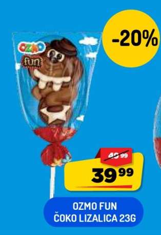 OZMO FUN ČOKO LIZALICA 23G