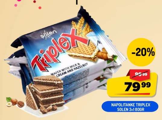 NAPOLITANKE TRIPLEX SOLEN 3+1 80GR