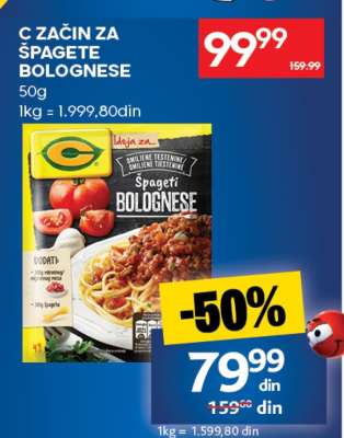 C ZAČIN ZA ŠPAGETE BOLOGNESE