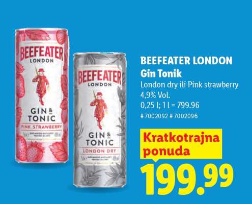 BEEFEATER LONDON Gin Tonik