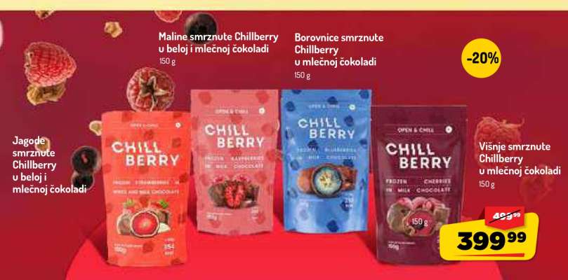 Višnje smrznute Chillberry u mlečnoj čokoladi