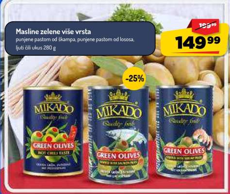 Masline zelene više vrsta