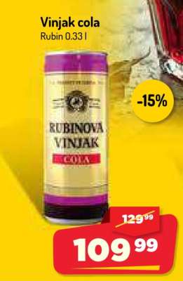 Vinjak cola Rubin 0.33 l