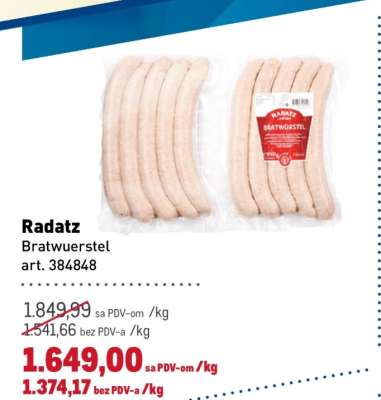 Radatz Bratwuerstel