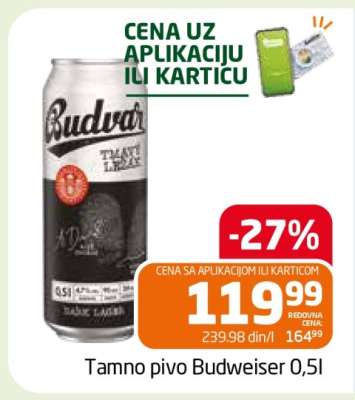 Tamno pivo Budweiser 0.5l