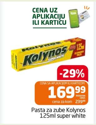 Pasta za zube Kolynos 125ml super white