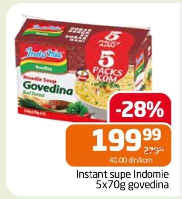 Instant supe Indomie 5x70g govedina