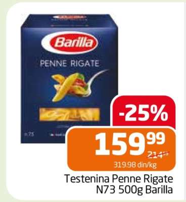 Testenina Penne Rigate N73 500g Barilla