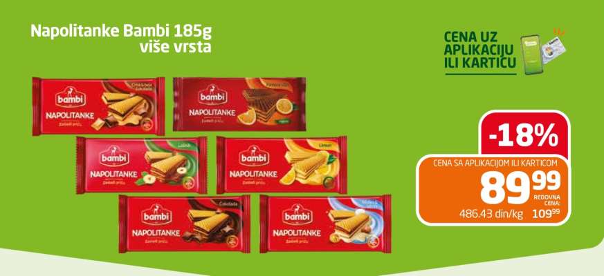 Napolitanke Bambi 185g