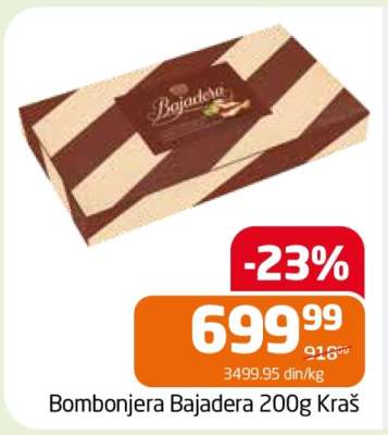 Bombonjera Bajadera 200g Kraš