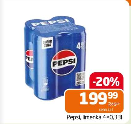 Pepsi, limenka 4×0,33l