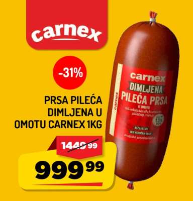 Prsa pileća dimljena u omotu Carnex 1kg