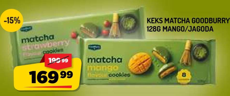 KEKS MATCHA GOODBURRY 128G MANGO/JAGODA