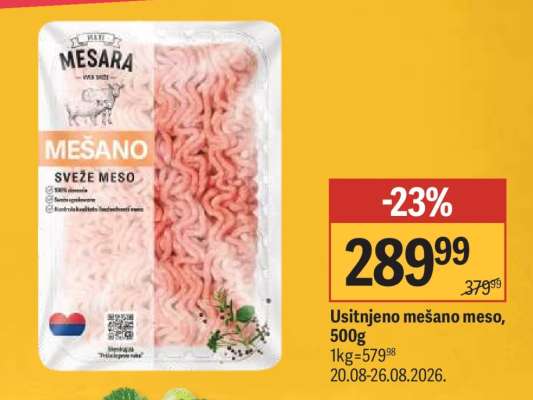 Usitnjeno mešano meso, 500g