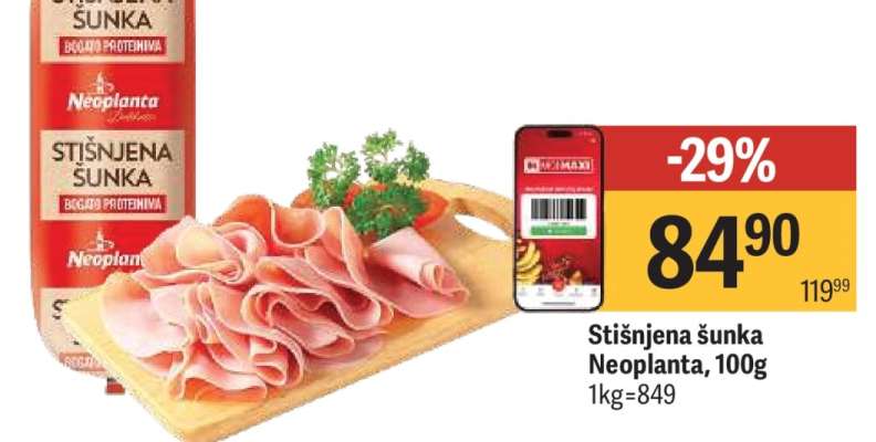 STIŠNJENA ŠUNKA Neoplanta 100g