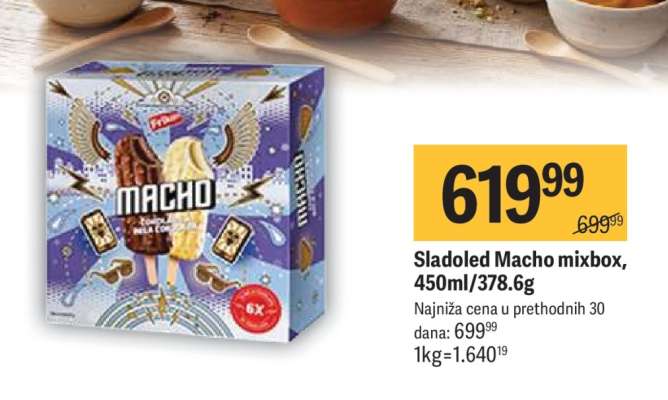 Sladoled Macho mixbox 450ml 378,6g