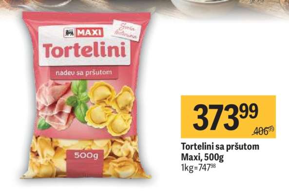 Tortelini sa pršutom Maxi, 500g
