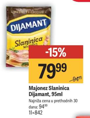 Majonez Slaninica Dijamant, 95ml