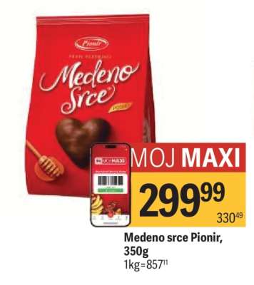 Medeno srce Pionir 350g