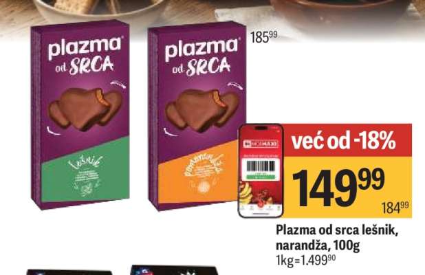 Plazma od srca lešnik, narandža, 100g