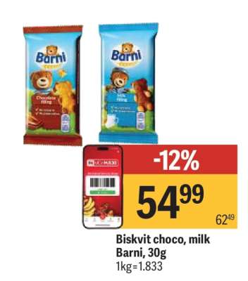Biskvit choco milk Barni 30g