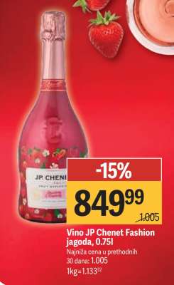 Vino JP Chenet Fashion jagoda, 0.75l