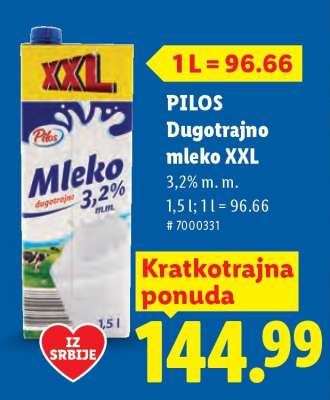 Pilos Dugotrajno mleko XXL