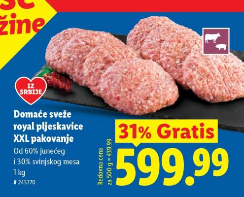 Domaće sveže royal pljeskavice XXL pakovanje