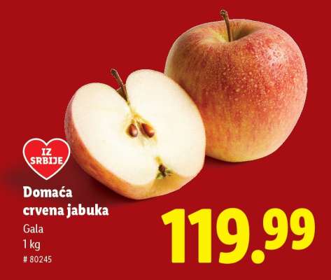 Domaća crvena jabuka