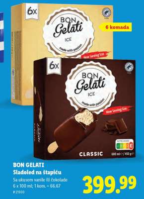 Bon Gelati Sladoled na štapiću