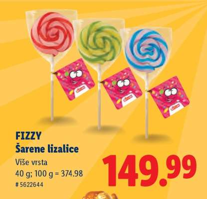 FIZZY Šarene lizalice