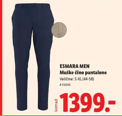 ESMARA MEN Muške čino pantalone