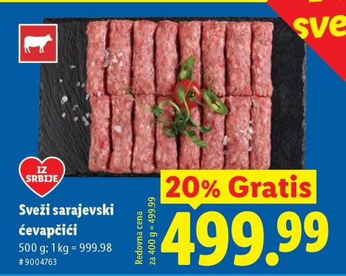 Svěží sarajevski čevapčiči