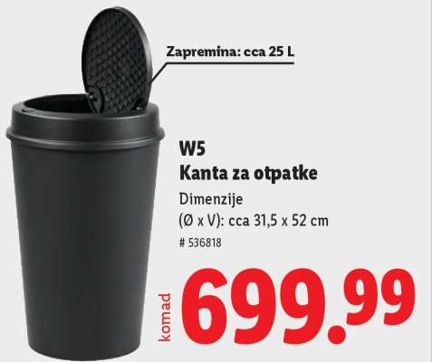 W5 Kanta za otpatke