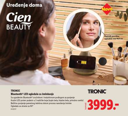 TRONIC Bluetooth® LED ogledalo za šminkanje
