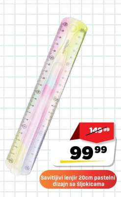 Savitljivi lenjir 20cm