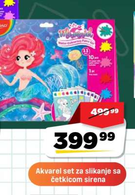 Akvarel set za slikanje sa četkicom sirena