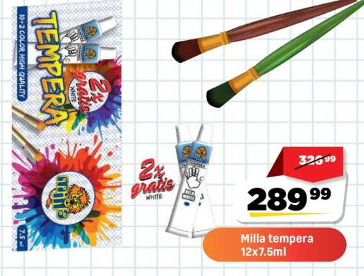 Milla tempera 12x7.5ml
