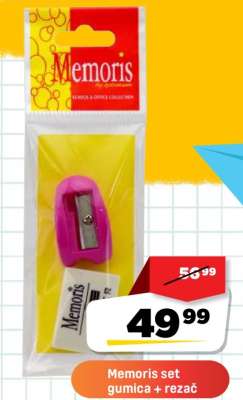 Memoris set gumica + rezač