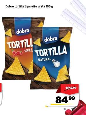 Dobro tortilja čips više vrsta 150 g