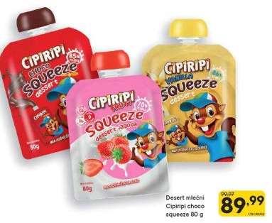 Desert mléčni Cipiripi choco squeeze 80 g