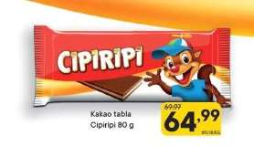 Kakao tabla cipiripi 80 g